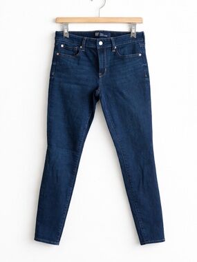 Gap Universal Legging Jeans Dark Wash Skinny Stretch Denim Size 10 Petite 26”